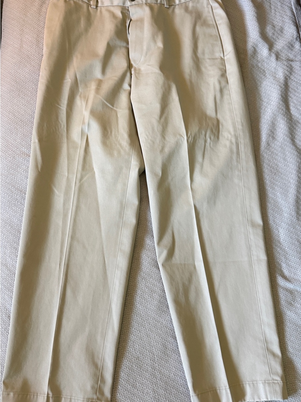 Brooks Brothers Hudson Advantage Men's Chino Pants Size 38x32 Tan Khaki Straight